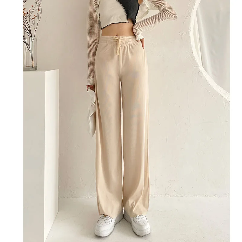 2021 Ice Silk Wide-Leg Pants Women's Spring And Summer High Waist Drape Loose Straight Thin Section Casual Slim And Versatile
2021 Ice Silk Wide-Leg Pants Women's Spring And Summer High Waist Drape Loose Straight Thin Section Casual Slim And Versatile