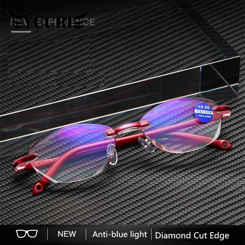 2020New Reading Glasses Women Frameless Diamond Trimming Presbyopic Glasses Anti Blue okulary Super Light Reading Glasses oculos
2020New Reading Glasses Women Frameless Diamond Trimming Presbyopic Glasses Anti Blue okulary Super Light Reading Glasses oculos