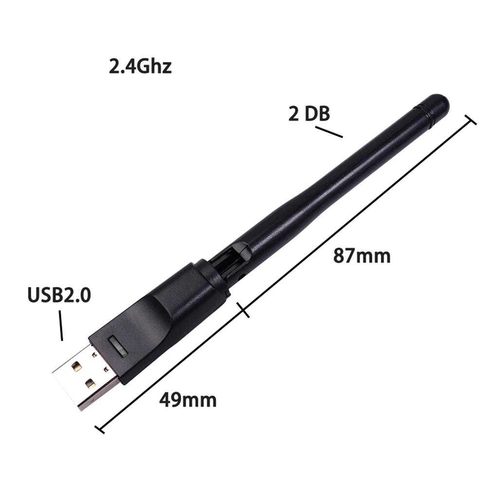 New WIFI USB Adapter MT7601 150Mbps USB 2.0 WiFi Wireless Network Card 802.11 B/g/n LAN Adapter With Rotatable Antenna
New WIFI USB Adapter MT7601 150Mbps USB 2.0 WiFi Wireless Network Card 802.11 B/g/n LAN Adapter With Rotatable Antenna