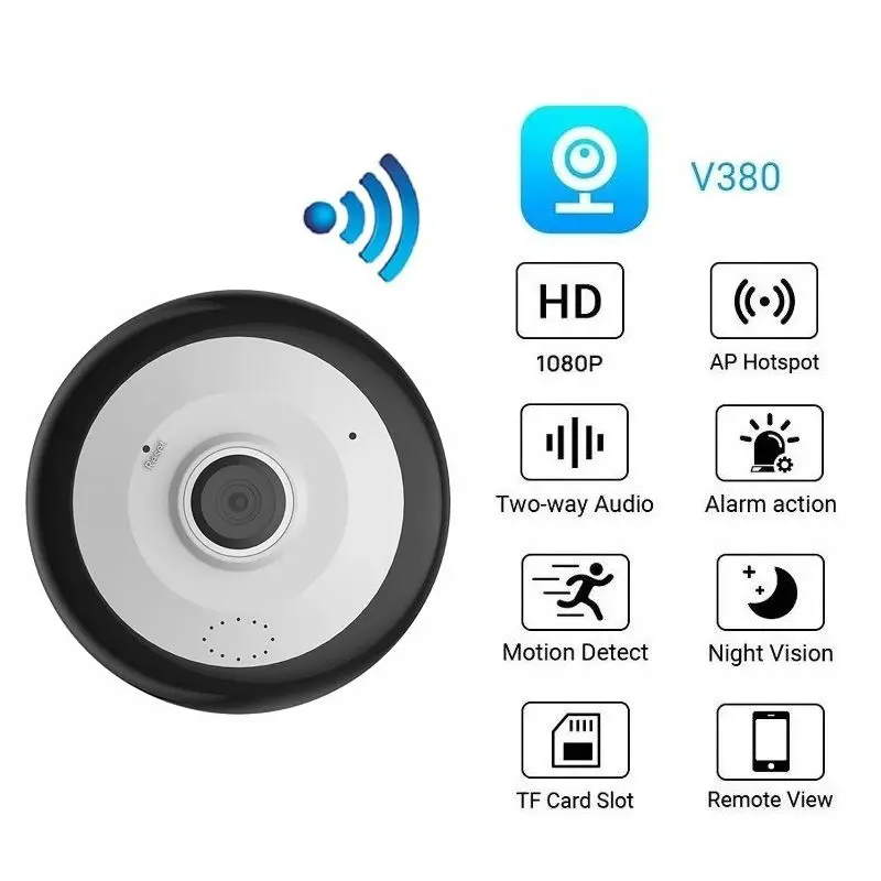 High Resolution 2 Megapixel Security CCTV WiFi IP Camera Indoor Wide Angle Fish Eye Infrared Video Surveillance Camera 1080P
High Resolution 2 Megapixel Security CCTV WiFi IP Camera Indoor Wide Angle Fish Eye Infrared Video Surveillance Camera 1080P