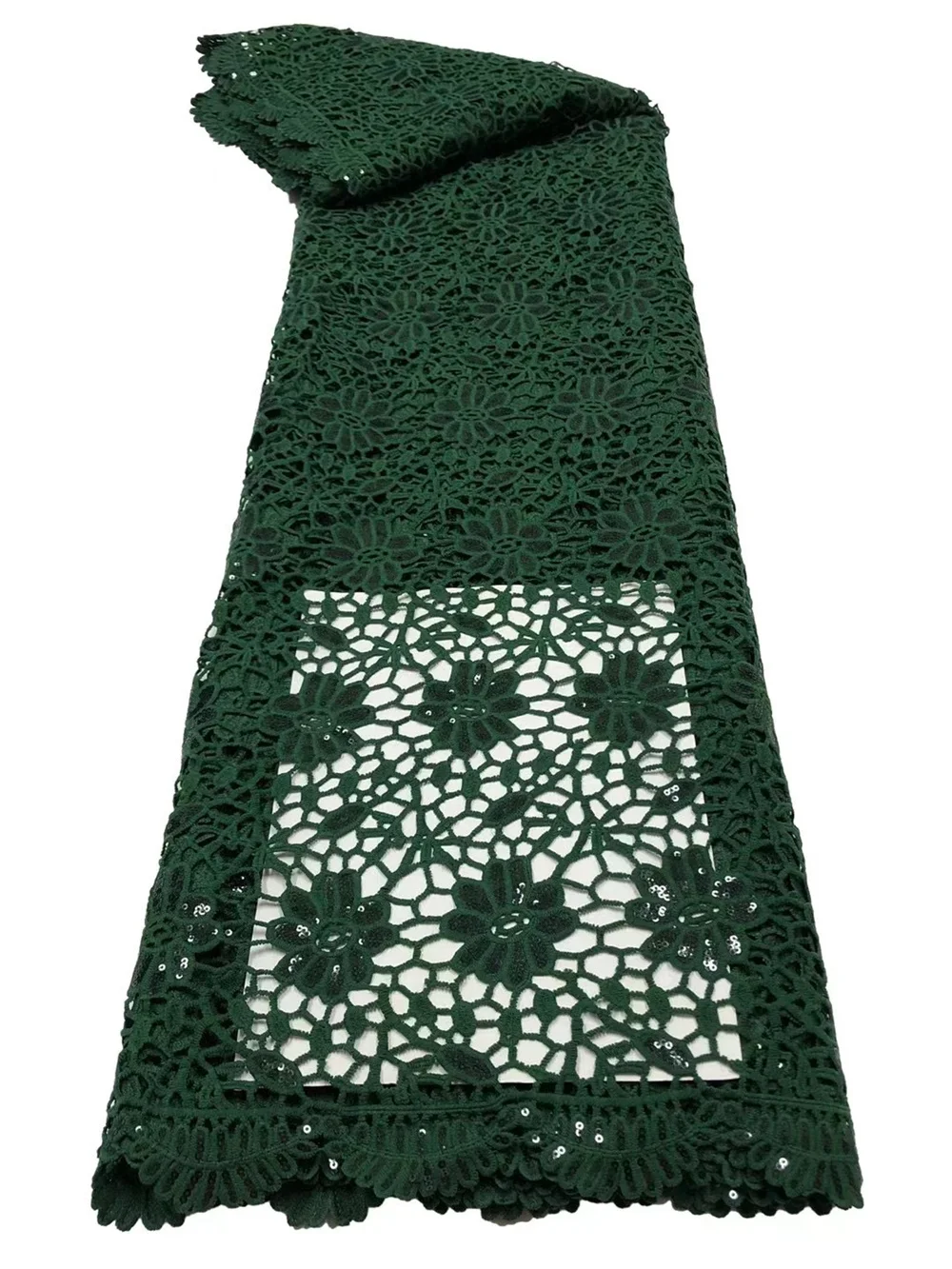 

PGC зеленый нигерийский молочный шелк гипюр кружева африканские блестки асеби кружевная ткань для свадебного платья швейный материал