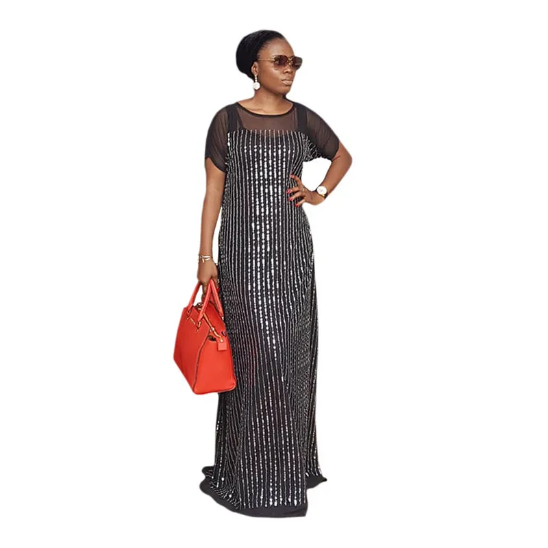 New Fashion African Women Dashiki Luxury Sequins Hot Drilling Sexy Party Long Dress Short Sleeve Elegant Africa Clothing Robe
New Fashion African Women Dashiki Luxury Sequins Hot Drilling Sexy Party Long Dress Short Sleeve Elegant Africa Clothing Robe
