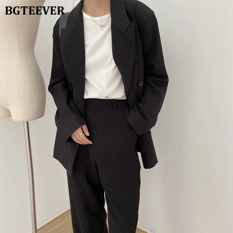 BGTEEVER Casual Black Pant Suits Women Double Breasted Suit Jacket & Floor-length Suit Pants Spring Summer Female 2 Pieces Set
BGTEEVER Casual Black Pant Suits Women Double Breasted Suit Jacket & Floor-length Suit Pants Spring Summer Female 2 Pieces Set