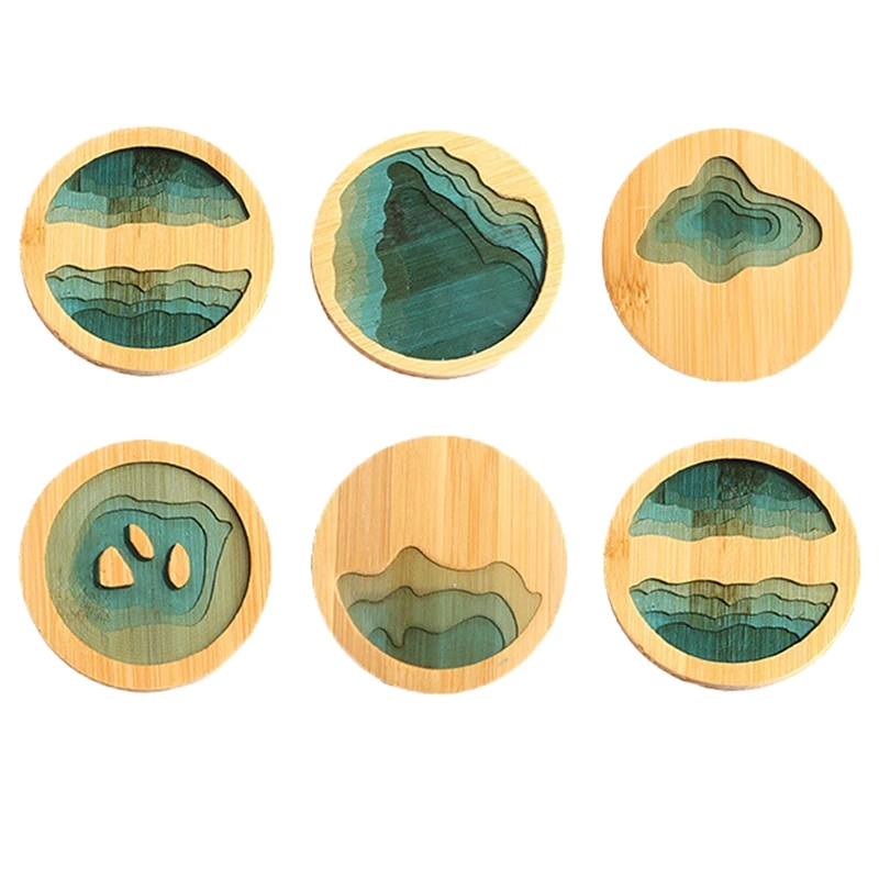 6Pcs Bamboo Multiple Styles Coasters Bowl Pad Insulation Placemats Table Padding Creative Resin Pattern Non-Slip Cup Mat
6Pcs Bamboo Multiple Styles Coasters Bowl Pad Insulation Placemats Table Padding Creative Resin Pattern Non-Slip Cup Mat