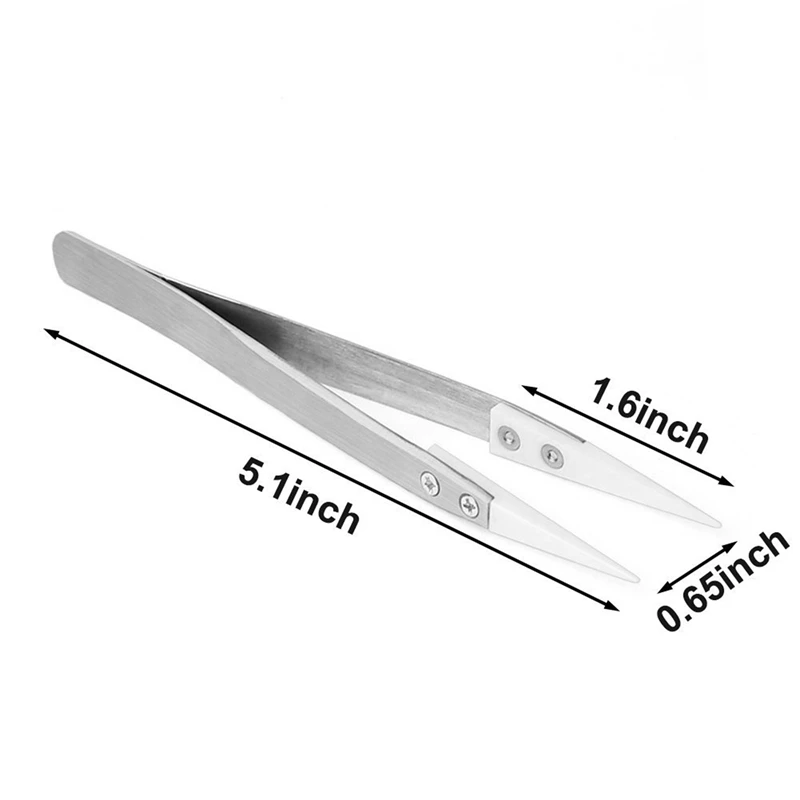 1 Pcs Pointy Tip Polished Straight Tweezers & 2 Pcs Precision Ceramic Tweezers Non-Conductive Tweezers
1 Pcs Pointy Tip Polished Straight Tweezers & 2 Pcs Precision Ceramic Tweezers Non-Conductive Tweezers