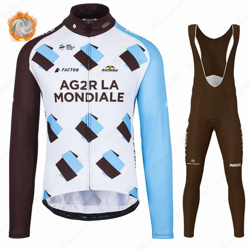 Winter 2021 Ag2r Cycling Jersey Thermal Fleece Set Men's Cycling Clothing Race Road Bike Tops Bicycle Suit Maillot Ropa Ciclismo
Winter 2021 Ag2r Cycling Jersey Thermal Fleece Set Men's Cycling Clothing Race Road Bike Tops Bicycle Suit Maillot Ropa Ciclismo