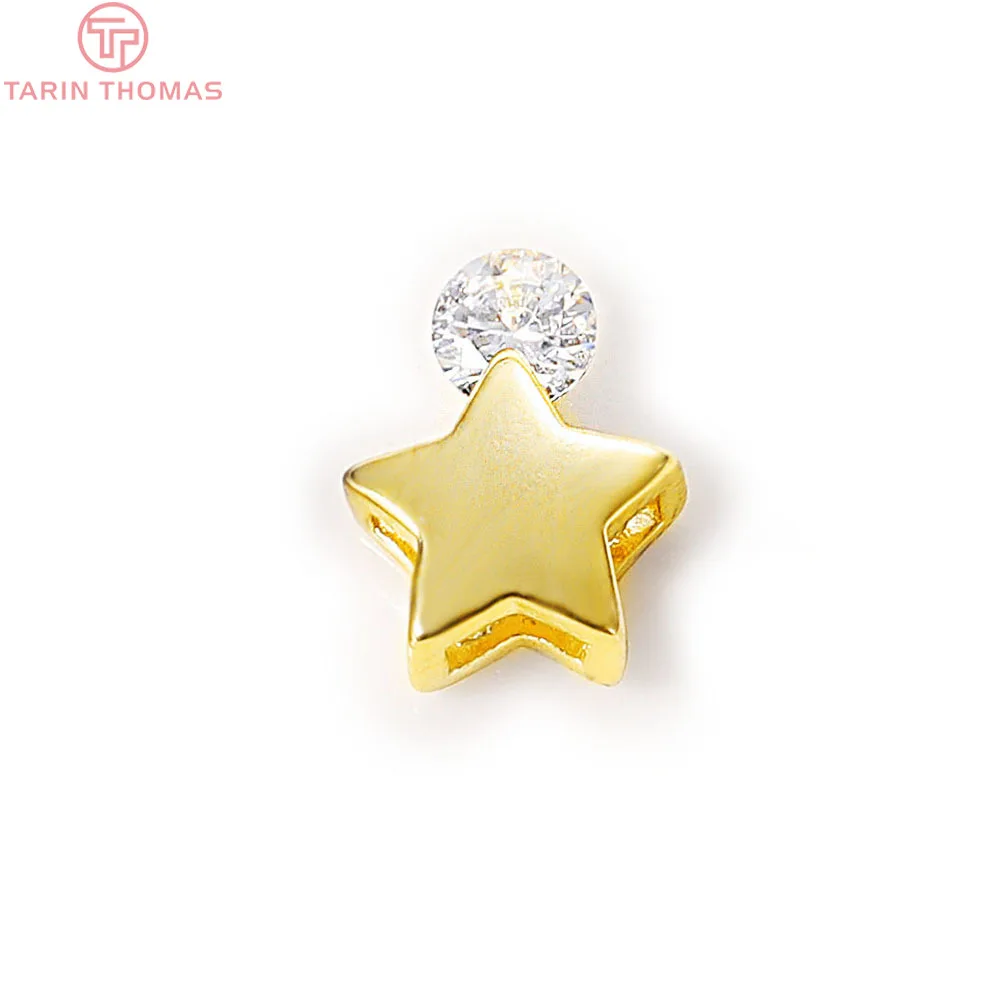 4PCS 8x10MM 24K Gold Color Plated Brass with Zircon Star Charms Pendants High Quality Diy Jewelry Accessories
4PCS 8x10MM 24K Gold Color Plated Brass with Zircon Star Charms Pendants High Quality Diy Jewelry Accessories