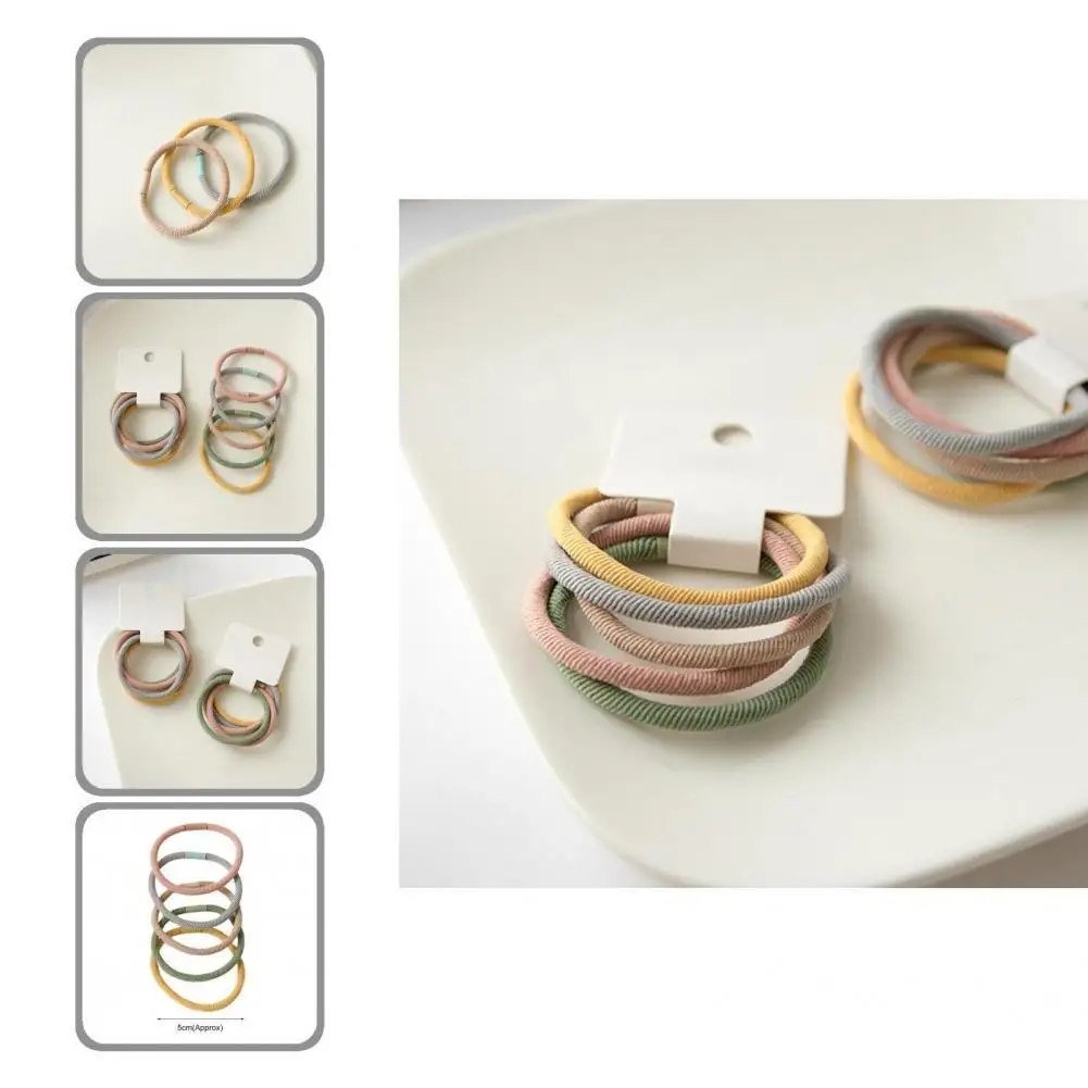 Great Ponytail Holder Elegant Compact Size Plain Simple Rope Bands Hair Band Rubber Bands 5Pcs/Set
Great Ponytail Holder Elegant Compact Size Plain Simple Rope Bands Hair Band Rubber Bands 5Pcs/Set