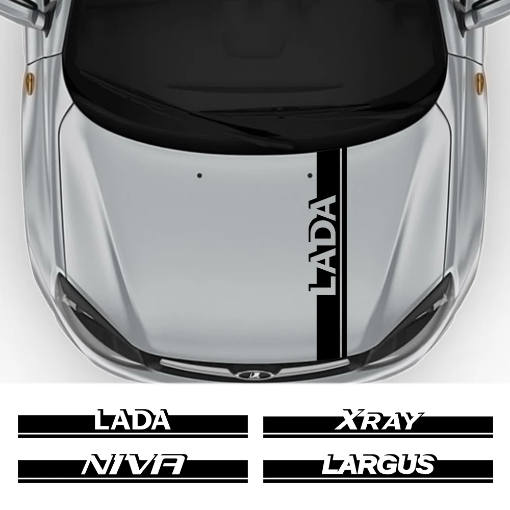 Спортивные накладка на капот автомобиля отделка полоски наклейки для Lada X Ray Largus
