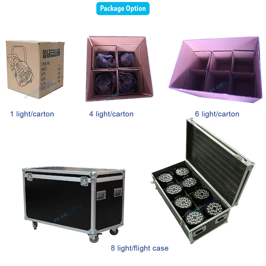 LED Par Light RGBWAUV 6in1 18x18W Wash 18x15w RGBWA 5in1 18x12w RGBW 4in1 Stage Professional | Лампы и освещение
