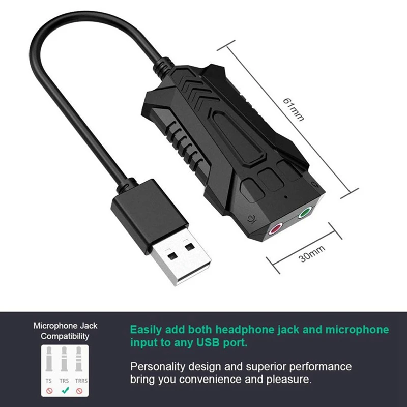 USB Sound Card External Desktop Computer Laptop Independent Sound Card External Drive-Free Headset Converter
USB Sound Card External Desktop Computer Laptop Independent Sound Card External Drive-Free Headset Converter