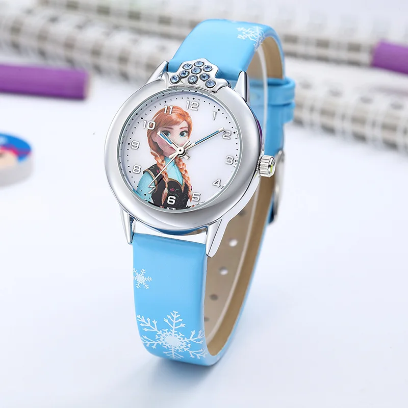 Часы Эльзы для девочек часы принцессы милые детские Мультяшные наручные с
