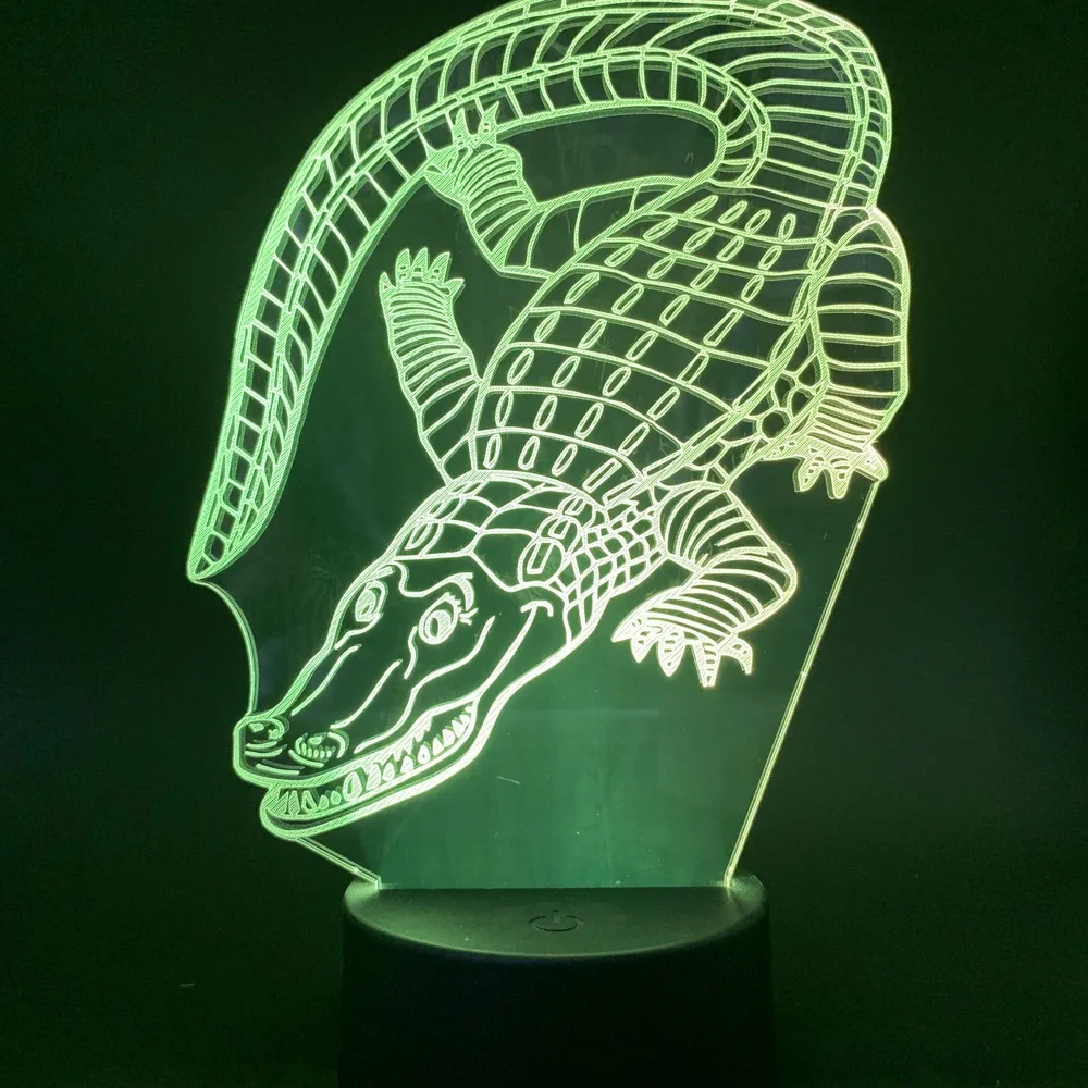 Ночник с 3D имитацией крокодиловой кожи светильник для стола дистанционным