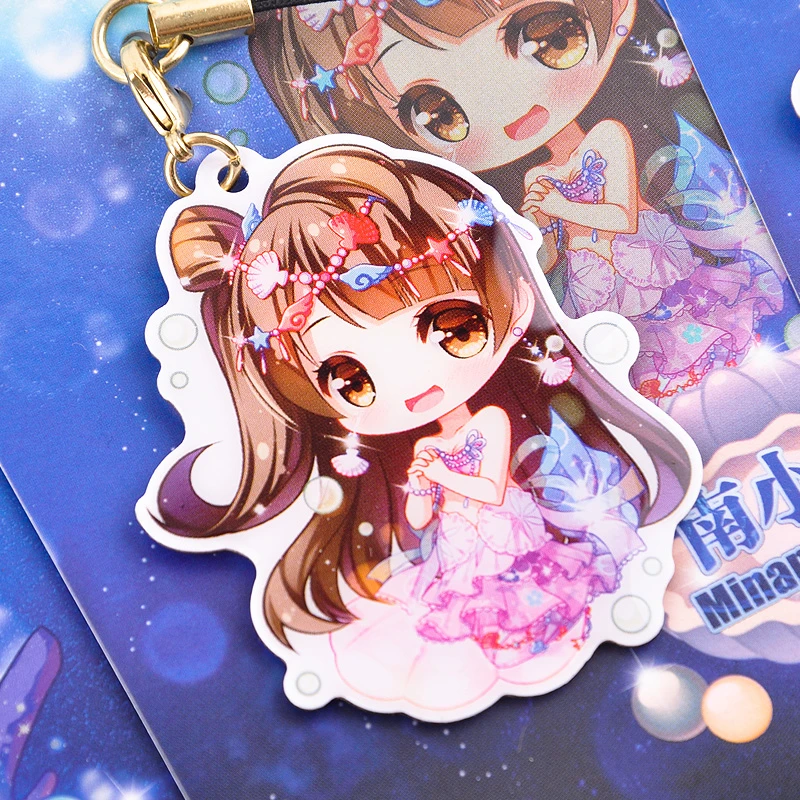 Аниме LoveLive! Мультяшный Kotori Minami двусторонний Печатный брелок металлический