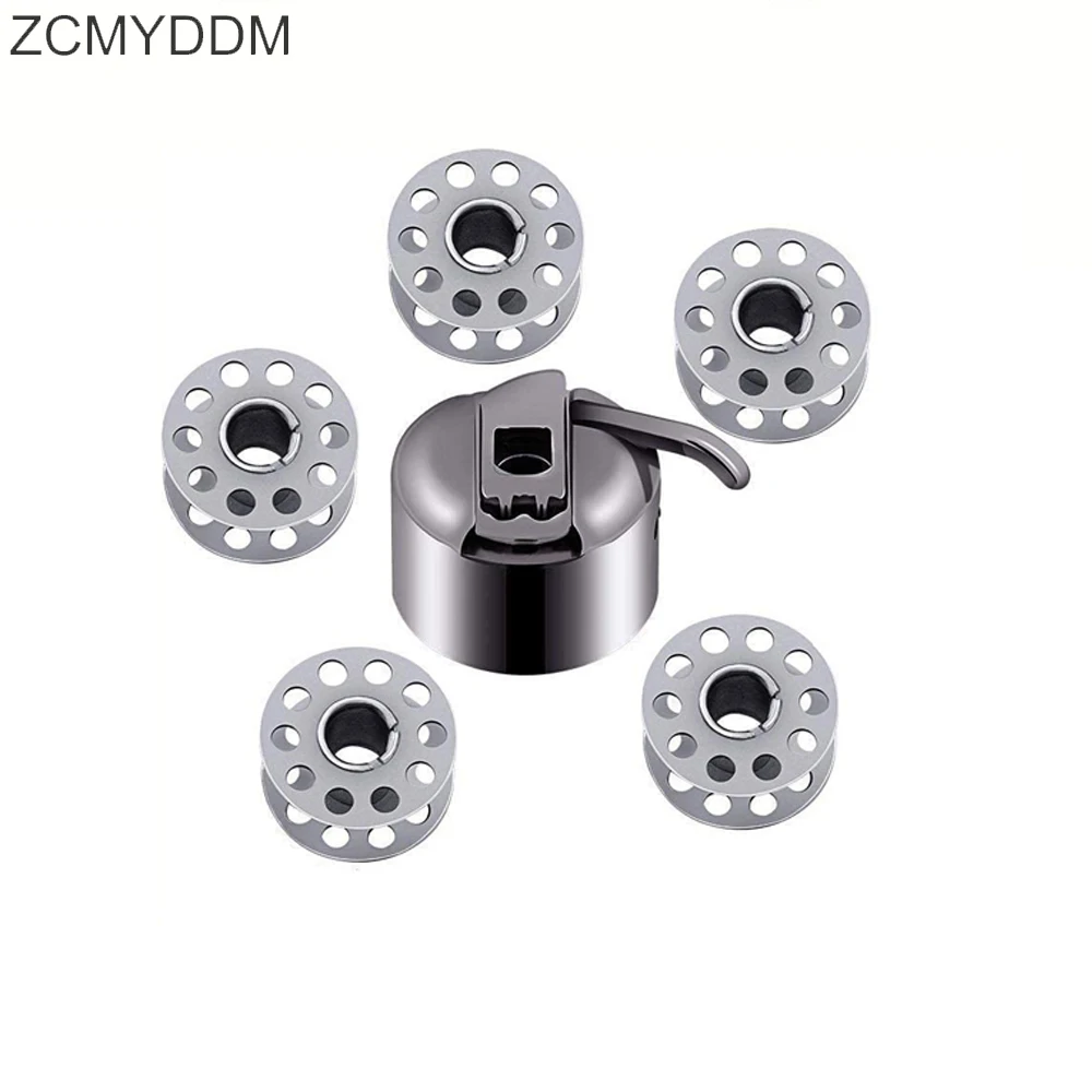 

ZCMYDDM Household Silver Metal Sewing Machine Bobbin Case Metal Bobbins for Brother Janome Singer Kenmore DIY Sewing Accessories