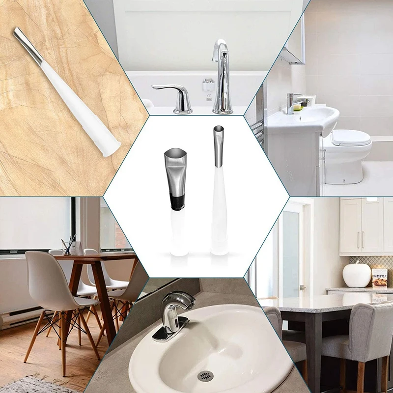 14 Pieces Caulk Nozzle Applicator and 14 Pieces White Plastic Caulking Nozzles for Window Bathroom Kitchen
14 Pieces Caulk Nozzle Applicator and 14 Pieces White Plastic Caulking Nozzles for Window Bathroom Kitchen