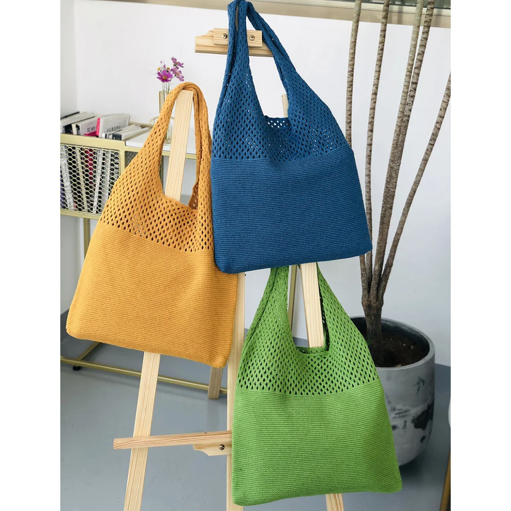 2021 New Retro Hollow Wool Knitting Handbag Shoulder Bag Storage Bag Women Crochet Open Shopper Woolen Lady Female Totes Bag
2021 New Retro Hollow Wool Knitting Handbag Shoulder Bag Storage Bag Women Crochet Open Shopper Woolen Lady Female Totes Bag