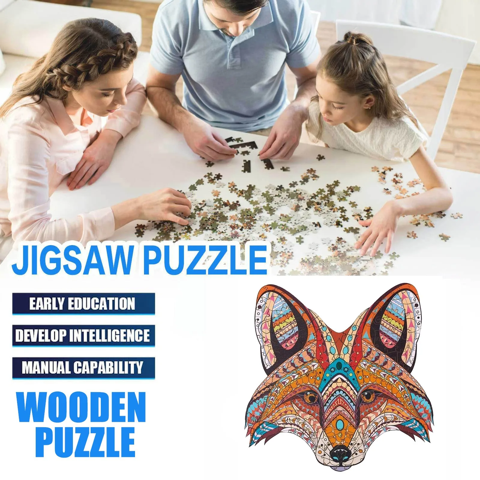 Fox Jigsaw Unique Shape Wooden Puzzle Irregular Puzzle Self-assembling Animal Shaped Puzzles Gift For Adults And Kids Houten Die 
Fox Jigsaw Unique Shape Wooden Puzzle Irregular Puzzle Self-assembling Animal Shaped Puzzles Gift For Adults And Kids Houten Die