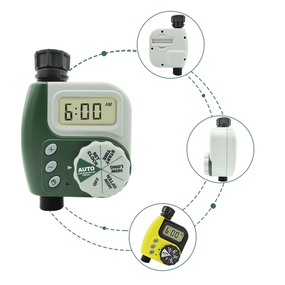 LCD Display Automatic Watering Timer Garden Irrigation Controller Automatic Outdoor Watering Controller Irrigation Timer Tool
LCD Display Automatic Watering Timer Garden Irrigation Controller Automatic Outdoor Watering Controller Irrigation Timer Tool