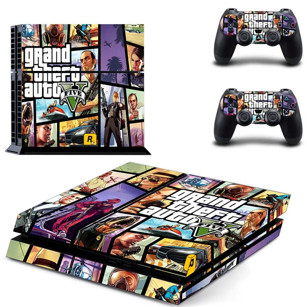 

Grand Theft Auto V GTA 5 PS4 Skin Sticker Decals Cover For PlayStation 4 PS4 Console & Controller Skins Stickers Vinyl