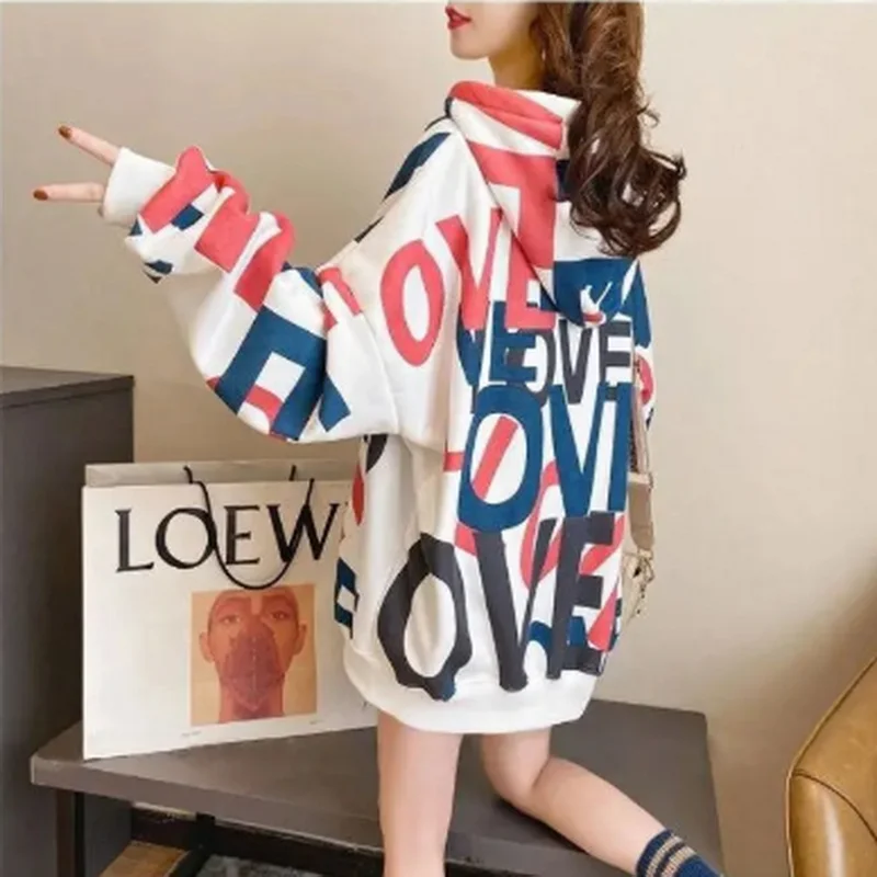QRWR Korean Women Hoodie Sweatshirts 2020 Winter Casual Fleece Oversized Hoodies Loose Letter Printing Thicken Hoodies for Girls
QRWR Korean Women Hoodie Sweatshirts 2020 Winter Casual Fleece Oversized Hoodies Loose Letter Printing Thicken Hoodies for Girls
