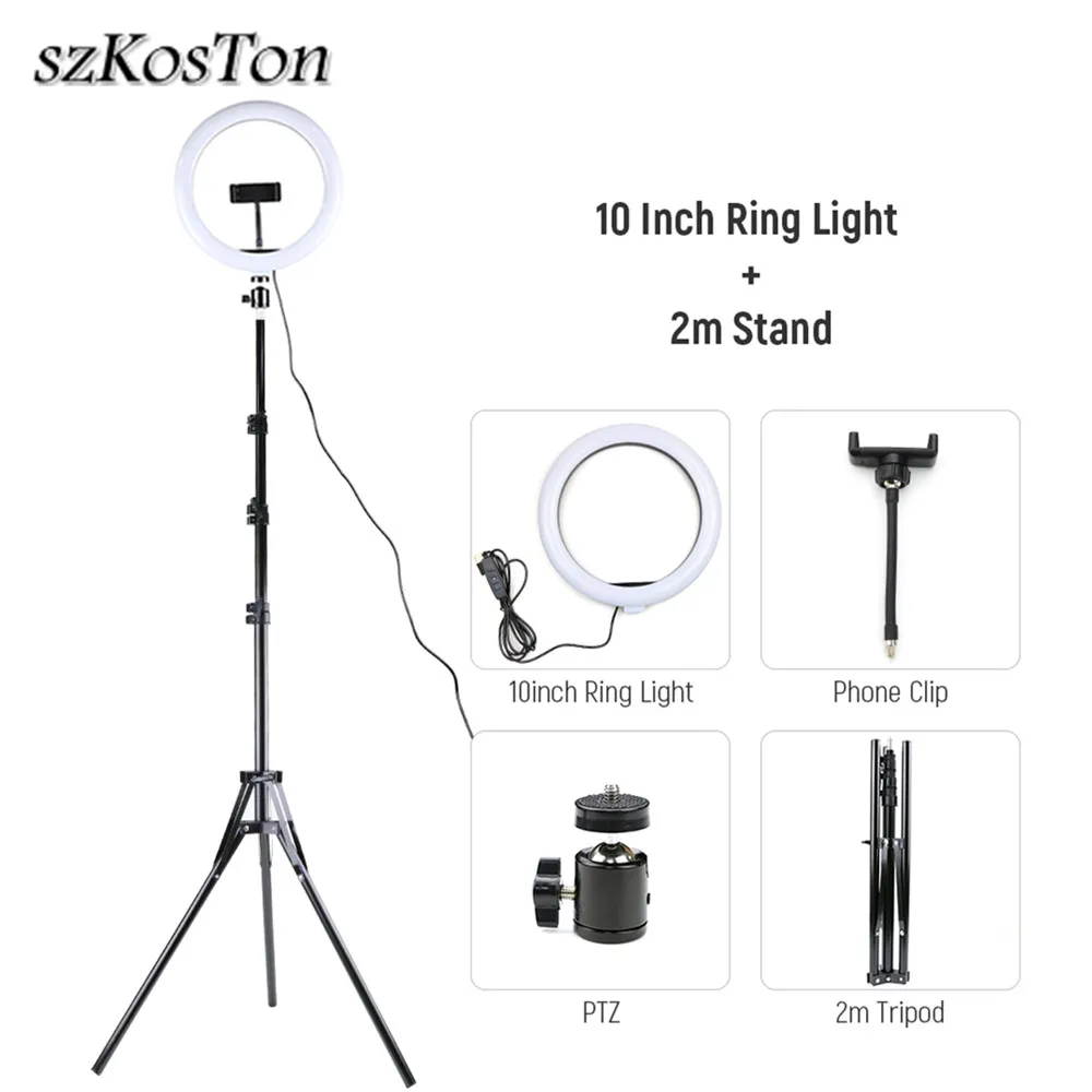 26cm Ring Light Photography Lighting with Tripod Stand Selfie Lamp LED Dimmable for Live Fill Light For Smartphone Selfie Lamp
26cm Ring Light Photography Lighting with Tripod Stand Selfie Lamp LED Dimmable for Live Fill Light For Smartphone Selfie Lamp