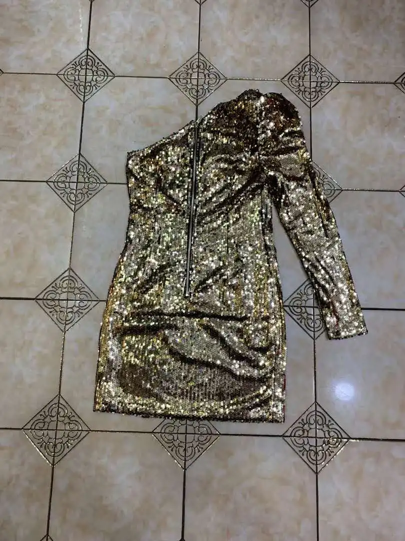 Summer Dresses For Women Party Long Sleeve One Shoulder Sexy Women Sequins Dress Mini Party Wrap Hip Package Dress Female Robes
Summer Dresses For Women Party Long Sleeve One Shoulder Sexy Women Sequins Dress Mini Party Wrap Hip Package Dress Female Robes