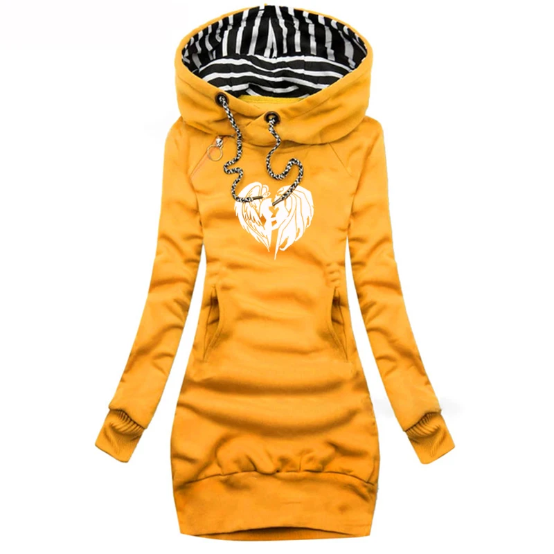 New Fashion Women Dresses Casual Autumn Winter Long Sleeve Printed Dress Fleece Warm Long Dresses Casual Ladies Hooded Dresses
New Fashion Women Dresses Casual Autumn Winter Long Sleeve Printed Dress Fleece Warm Long Dresses Casual Ladies Hooded Dresses