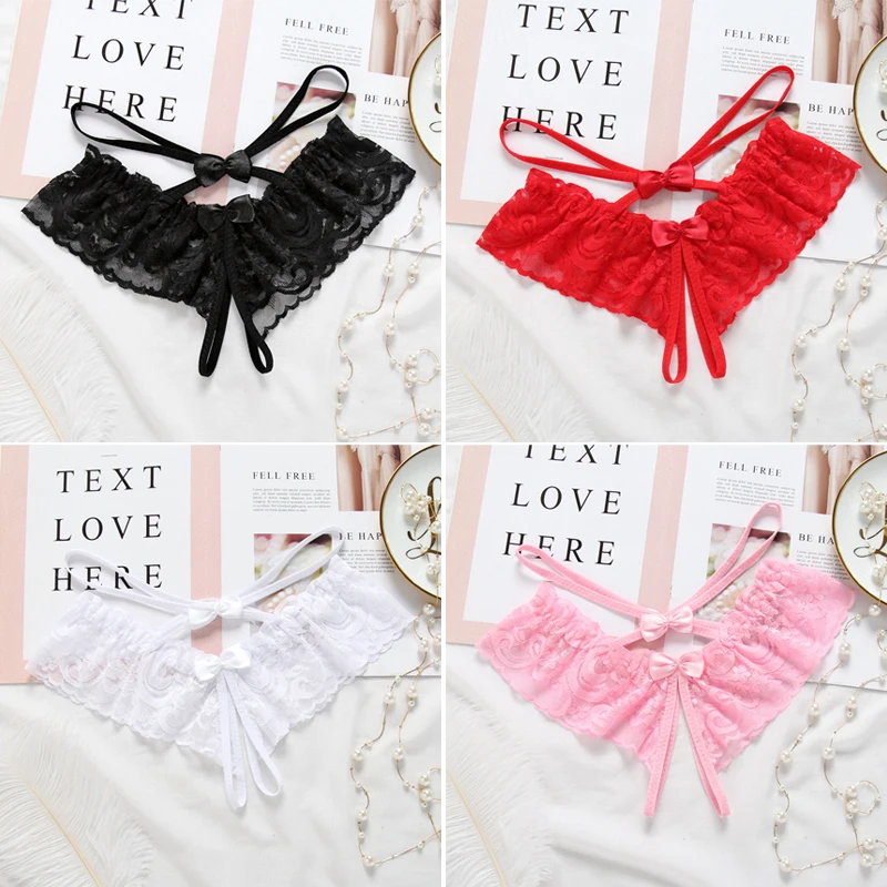 Sexy Lingerie for Women Hot Erotic Open Crotch Thong Panties Lace Transparent Underwear Crotchless Female Sexy Underwear Briefs 
Sexy Lingerie for Women Hot Erotic Open Crotch Thong Panties Lace Transparent Underwear Crotchless Female Sexy Underwear Briefs