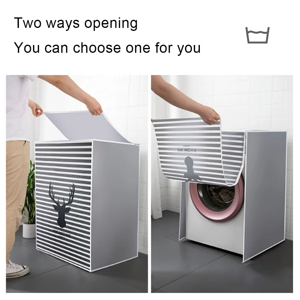 Drum Washing Machine Cover Dust Cover Clean Waterproof Dust Cover Front Loading Washing Machine Cover Household Goods Practical
Drum Washing Machine Cover Dust Cover Clean Waterproof Dust Cover Front Loading Washing Machine Cover Household Goods Practical