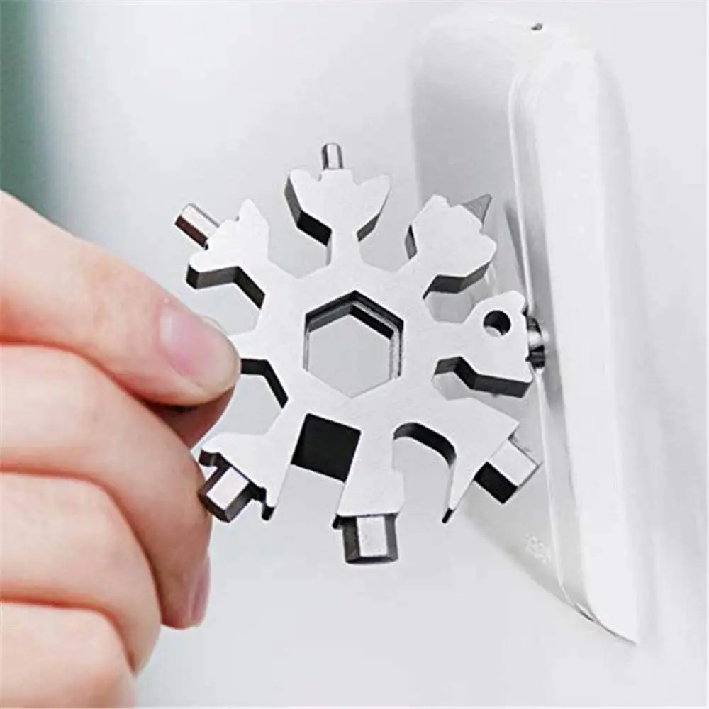 18 In 1 Snowflake Snow Wrench Tool Spanner Hex Wrench Multifunction Camping Outdoor Survive Tools Bottle Opener Screwdriver
18 In 1 Snowflake Snow Wrench Tool Spanner Hex Wrench Multifunction Camping Outdoor Survive Tools Bottle Opener Screwdriver