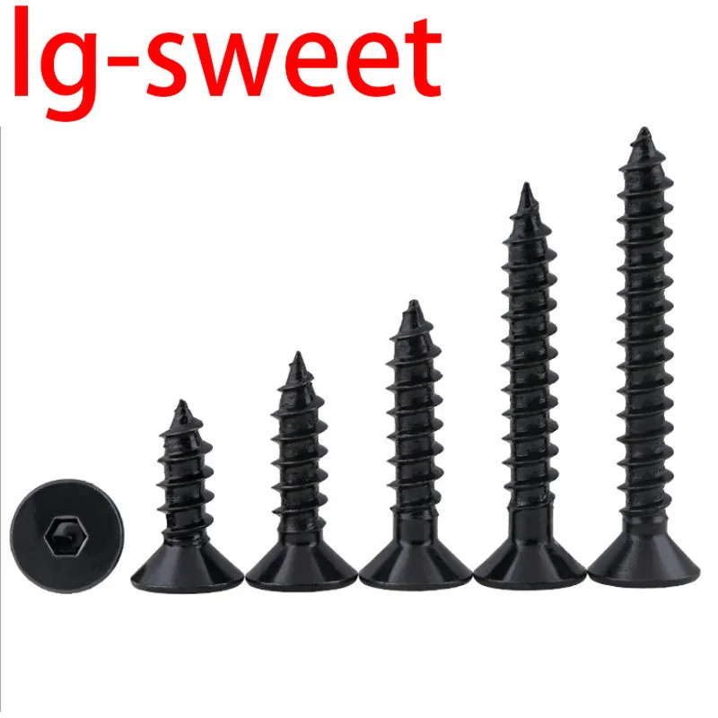 Black 8.8 Flat Head Hex Socket Tapping Screw KA Nail Hexagon Socket Countersunk Head Cap Self Tapping Screw M3M4M5M6 20Pcs
Black 8.8 Flat Head Hex Socket Tapping Screw KA Nail Hexagon Socket Countersunk Head Cap Self Tapping Screw M3M4M5M6 20Pcs