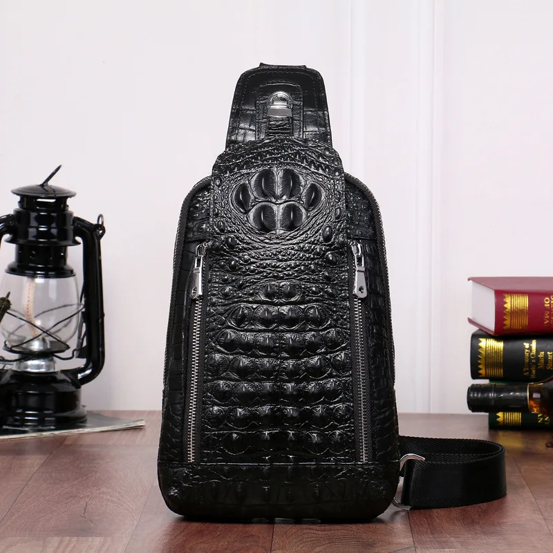 New crocodile men's chest bag Korean version casual one-shoulder diagonal cross leather men's bag
New crocodile men's chest bag Korean version casual one-shoulder diagonal cross leather men's bag