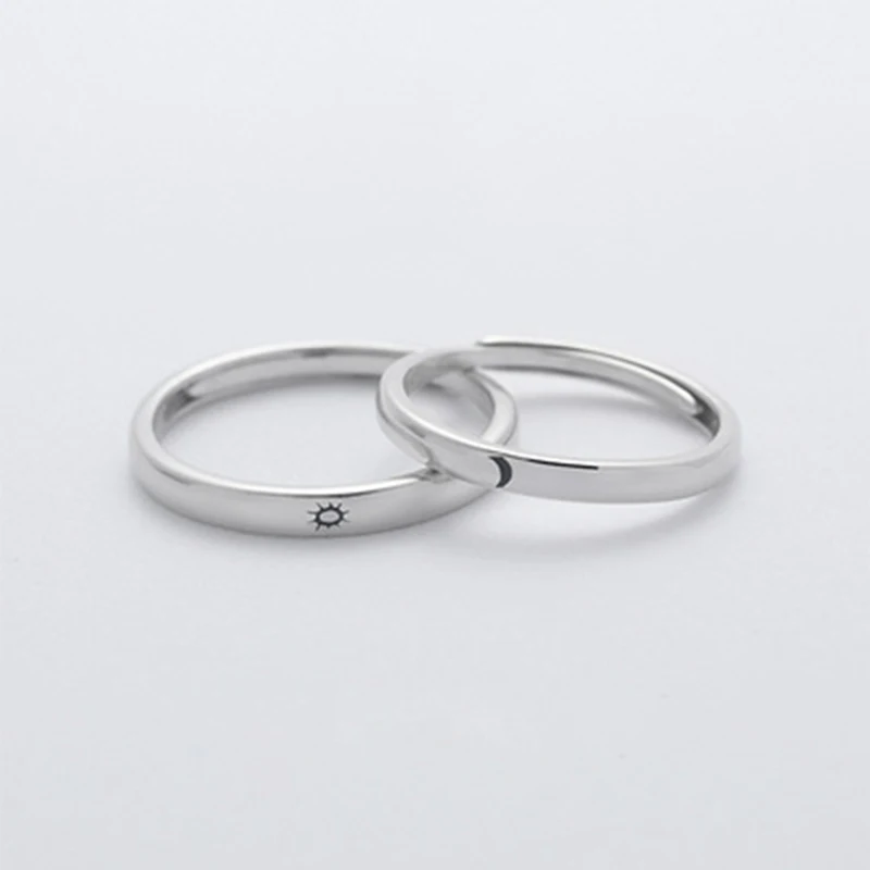 Minimalist Open Sun Moon Rings for Men Women Fashion Simple Silver Color Adjustable Ring Couple Wedding Promise Jewelry
Minimalist Open Sun Moon Rings for Men Women Fashion Simple Silver Color Adjustable Ring Couple Wedding Promise Jewelry