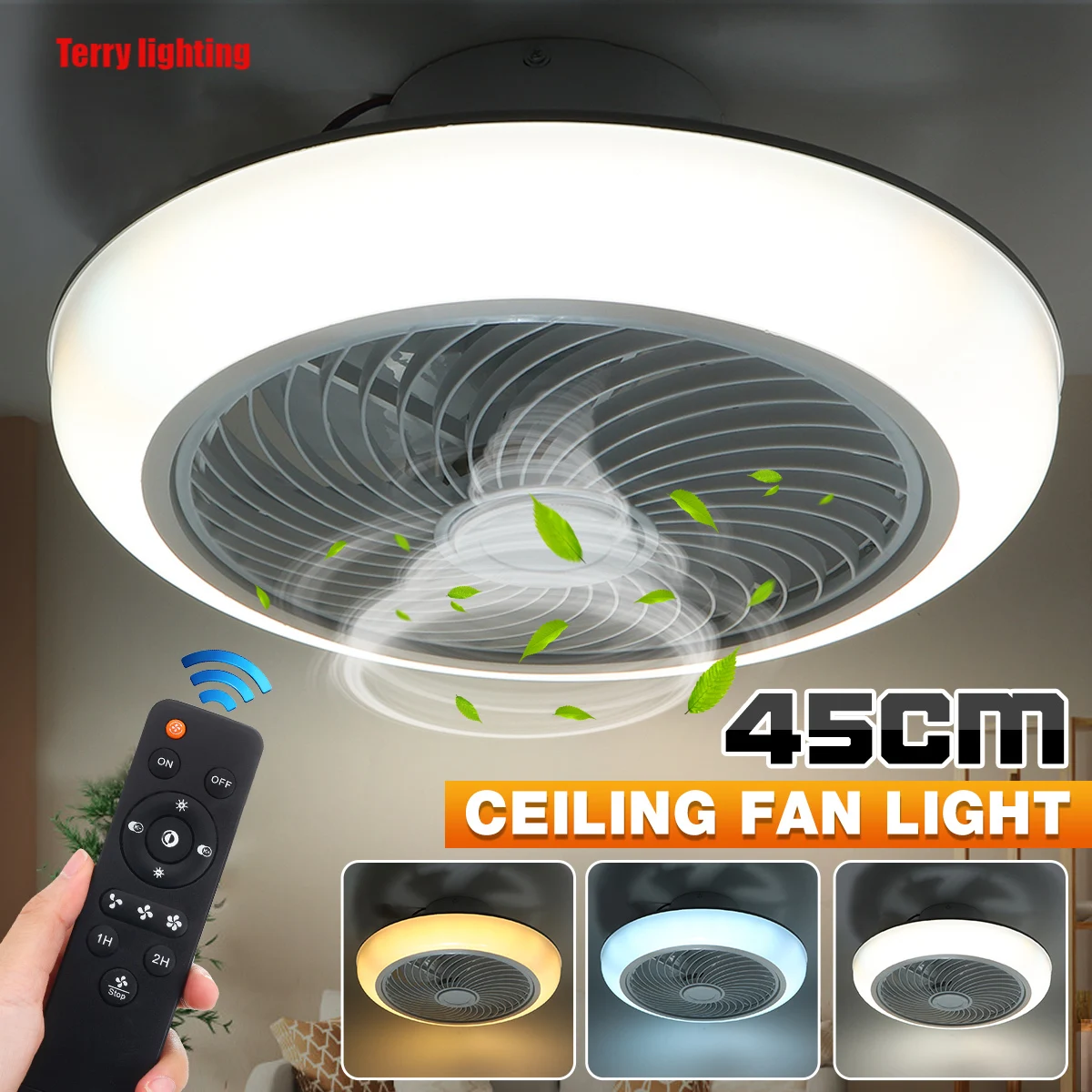 Modern ceiling fan with light, remote control, for dining room and bedroom, multi-function LED lighting, 110V / 220V
Modern ceiling fan with light, remote control, for dining room and bedroom, multi-function LED lighting, 110V / 220V