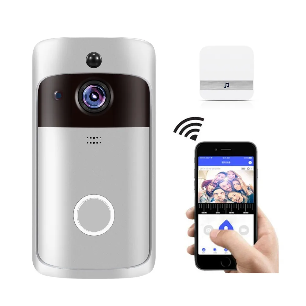 

Умный дом, Wi-Fi, дверной звонок 720P HD, камера безопасности с двухсторонним звуком, ИК-датчиком движения, ночным видением