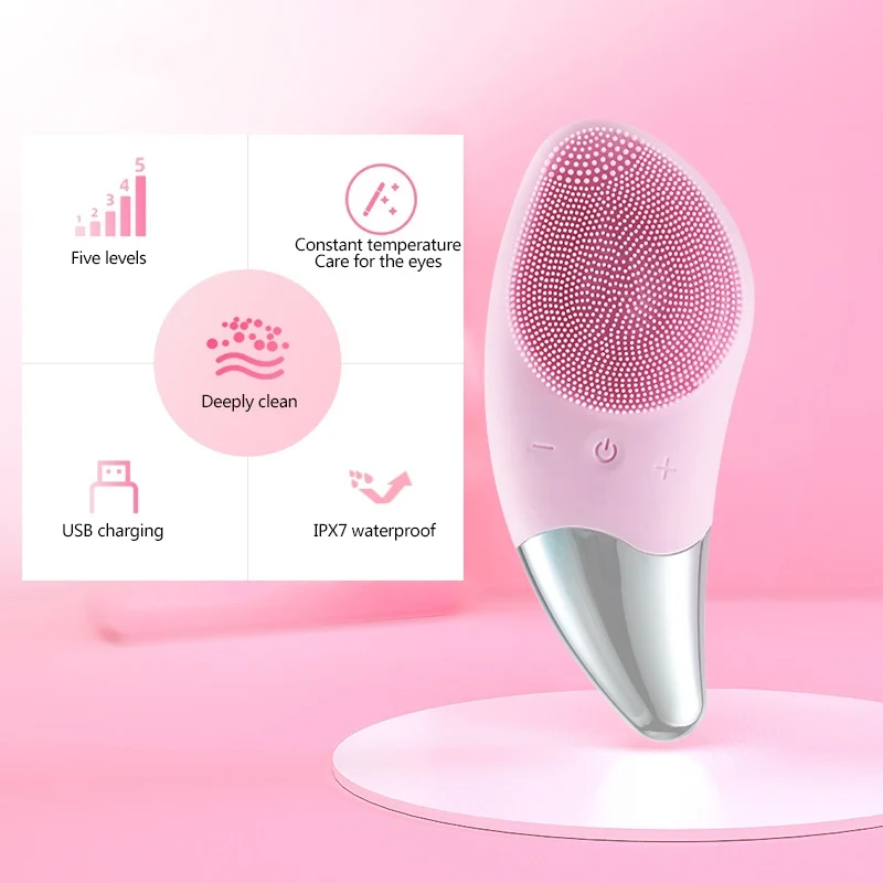 Hot Electric Silicone Facial Cleansing Brush Sonic Vibration Massage USB Rechargeable Smart Ultrasonic Face Cleaner Beauty Tool
Hot Electric Silicone Facial Cleansing Brush Sonic Vibration Massage USB Rechargeable Smart Ultrasonic Face Cleaner Beauty Tool