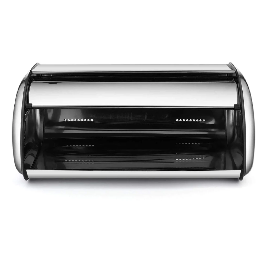 Bread Box Holder Metal Roll Up Top Lid Bread Container Storage Bin Stainless Steel Keeper For Homemade Cake Buns Loaves Pastrie
Bread Box Holder Metal Roll Up Top Lid Bread Container Storage Bin Stainless Steel Keeper For Homemade Cake Buns Loaves Pastrie