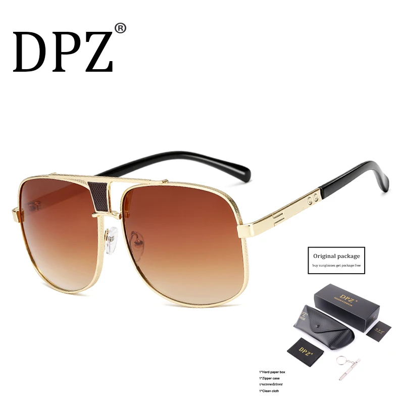Солнцезащитные очки DPZ с двойным лучом UV400 для мужчин и женщин стильные большого
