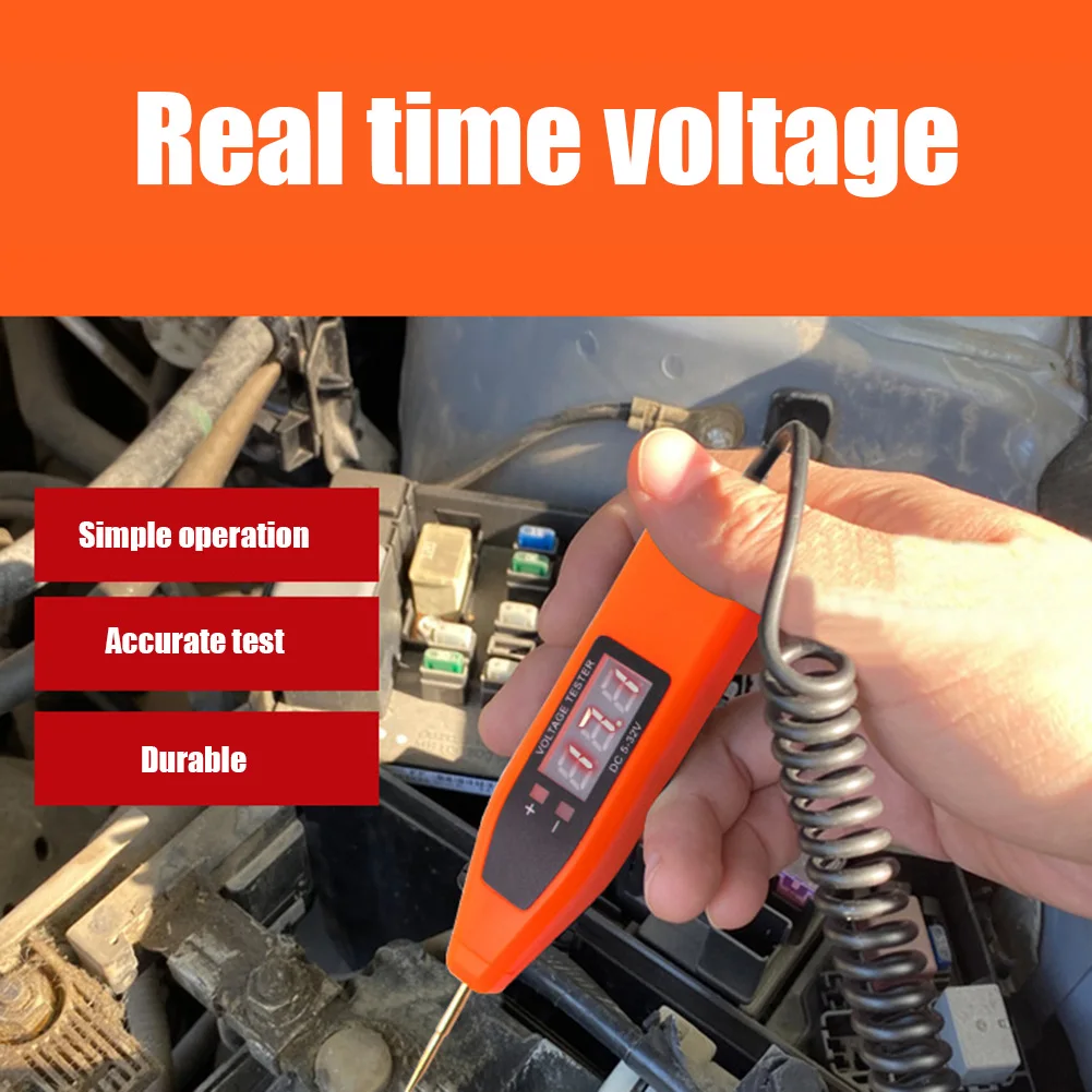 2 in 1 5-32V LCD Digital Display Automotive Electrical Circuit Tester Voltage Power Test Pen Probe Detector Car Diagnostic Tool
2 in 1 5-32V LCD Digital Display Automotive Electrical Circuit Tester Voltage Power Test Pen Probe Detector Car Diagnostic Tool
