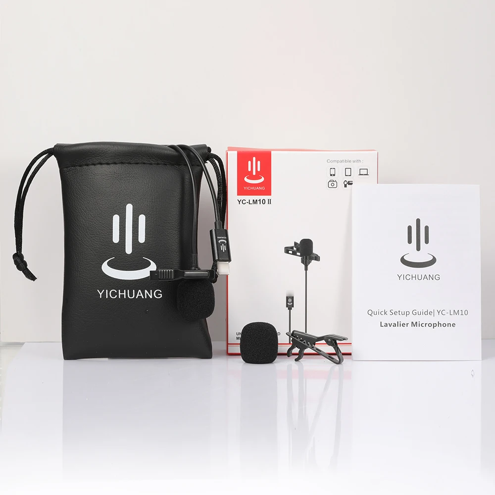 Петличный микрофон YICHUANG YC-LM10 для iPhone iPad Huawei Samsung с накладным воротником
