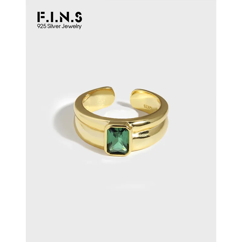 F.I.N.S Korean Minimalist S925 Sterling Silver Ring Smooth Layered Square Green Zircon Open Finger Cuff Rings Fine Jewelry Gifts
F.I.N.S Korean Minimalist S925 Sterling Silver Ring Smooth Layered Square Green Zircon Open Finger Cuff Rings Fine Jewelry Gifts