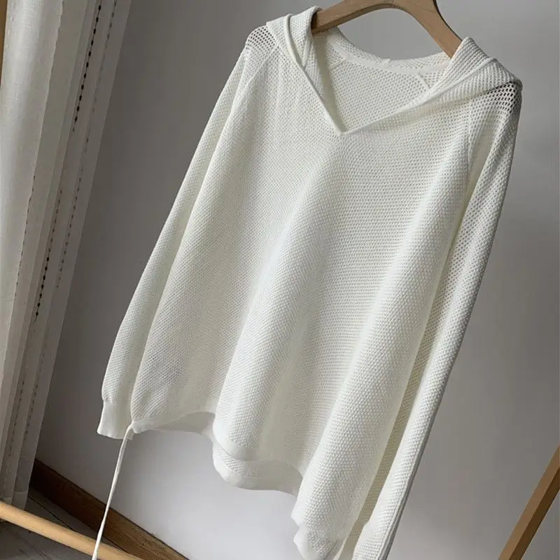 2021 Spring Causal Hollow-out Hooded Sweater Coat Causal Long Sleeve Oversized Knitted Tops New Pullover Jumper
2021 Spring Causal Hollow-out Hooded Sweater Coat Causal Long Sleeve Oversized Knitted Tops New Pullover Jumper