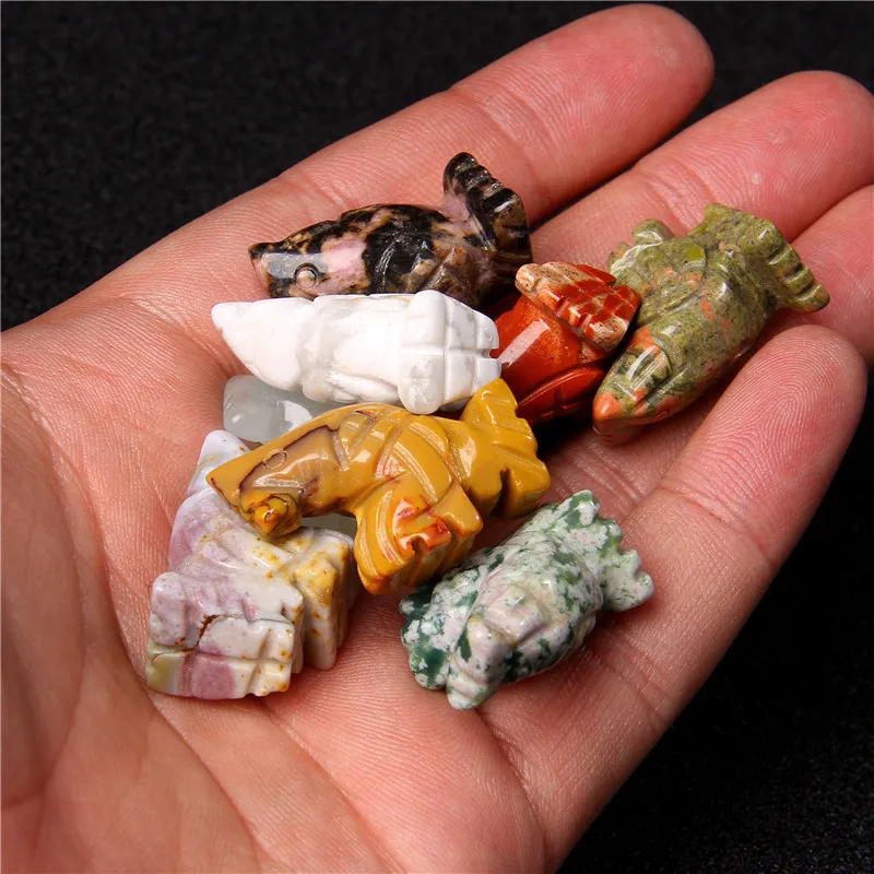 Small Animal Statue Natural Stone Carved Dinosaur Figurine Fish Statue Penguin Rooster Ornament Decoration Reiki Healing Craft
Small Animal Statue Natural Stone Carved Dinosaur Figurine Fish Statue Penguin Rooster Ornament Decoration Reiki Healing Craft