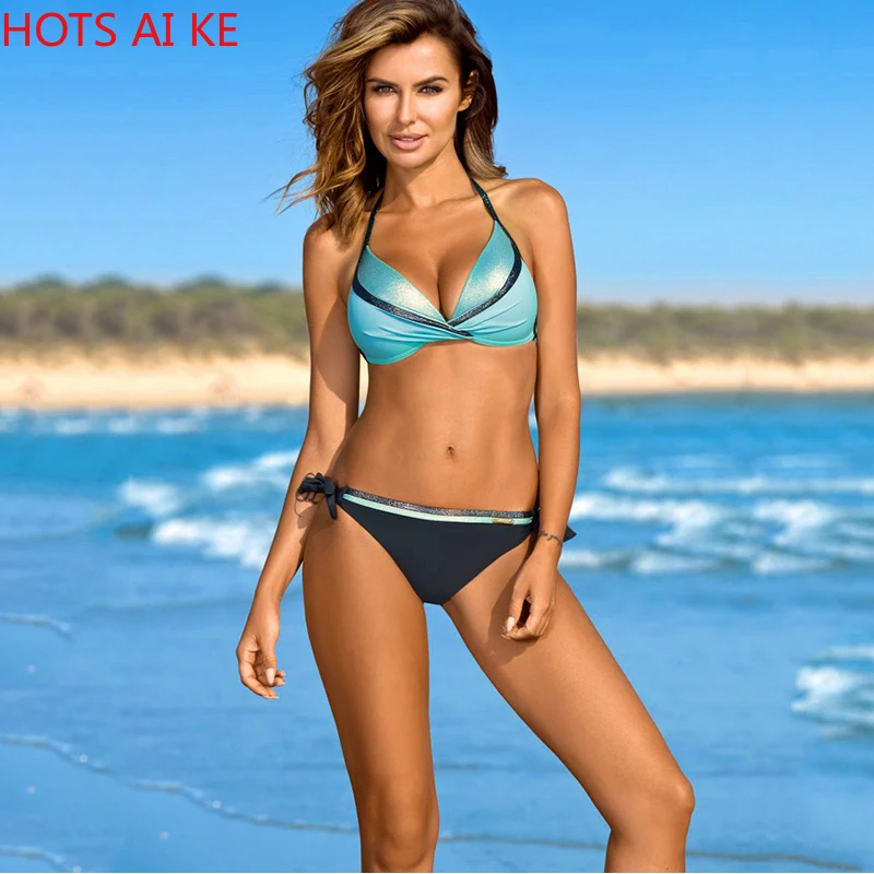 Sexy Push Up Bikinis 2021 Swimwear Women Halter bikini Set Brazilian Swimsuit Shining biquini Bandage swimsuit
Sexy Push Up Bikinis 2021 Swimwear Women Halter bikini Set Brazilian Swimsuit Shining biquini Bandage swimsuit