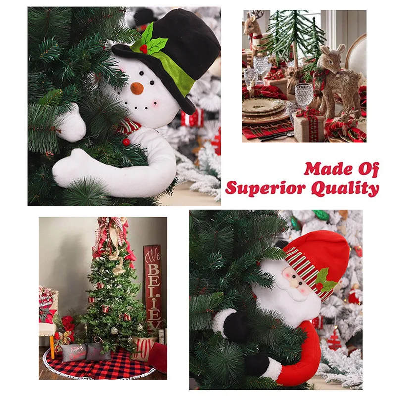Рождественский снеговик обнимает кукла на дерево большой Санта-Клаус орнамент с