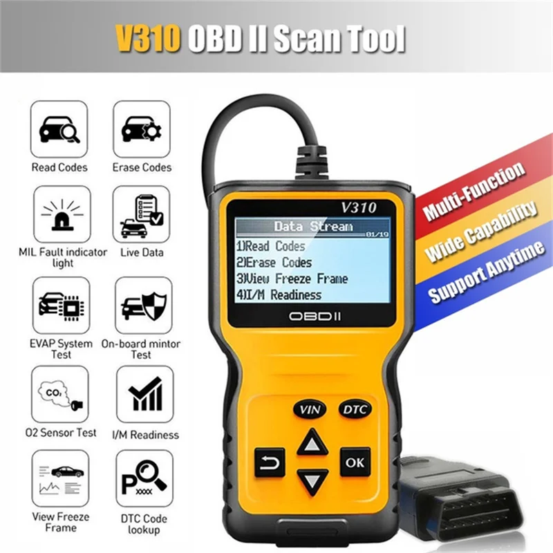 Сканер OBD2 универсальный считыватель кодов ошибок двигателя автомобильные