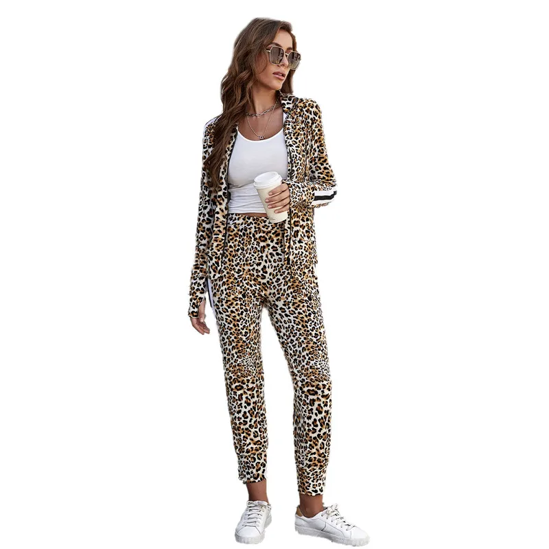 Leopard Two Piece Set Women Tracksuit long Sleeve Zipper Jacket Top and Pant Sweat suit Elgant Ladies Streetwear 2 piece set
Leopard Two Piece Set Women Tracksuit long Sleeve Zipper Jacket Top and Pant Sweat suit Elgant Ladies Streetwear 2 piece set