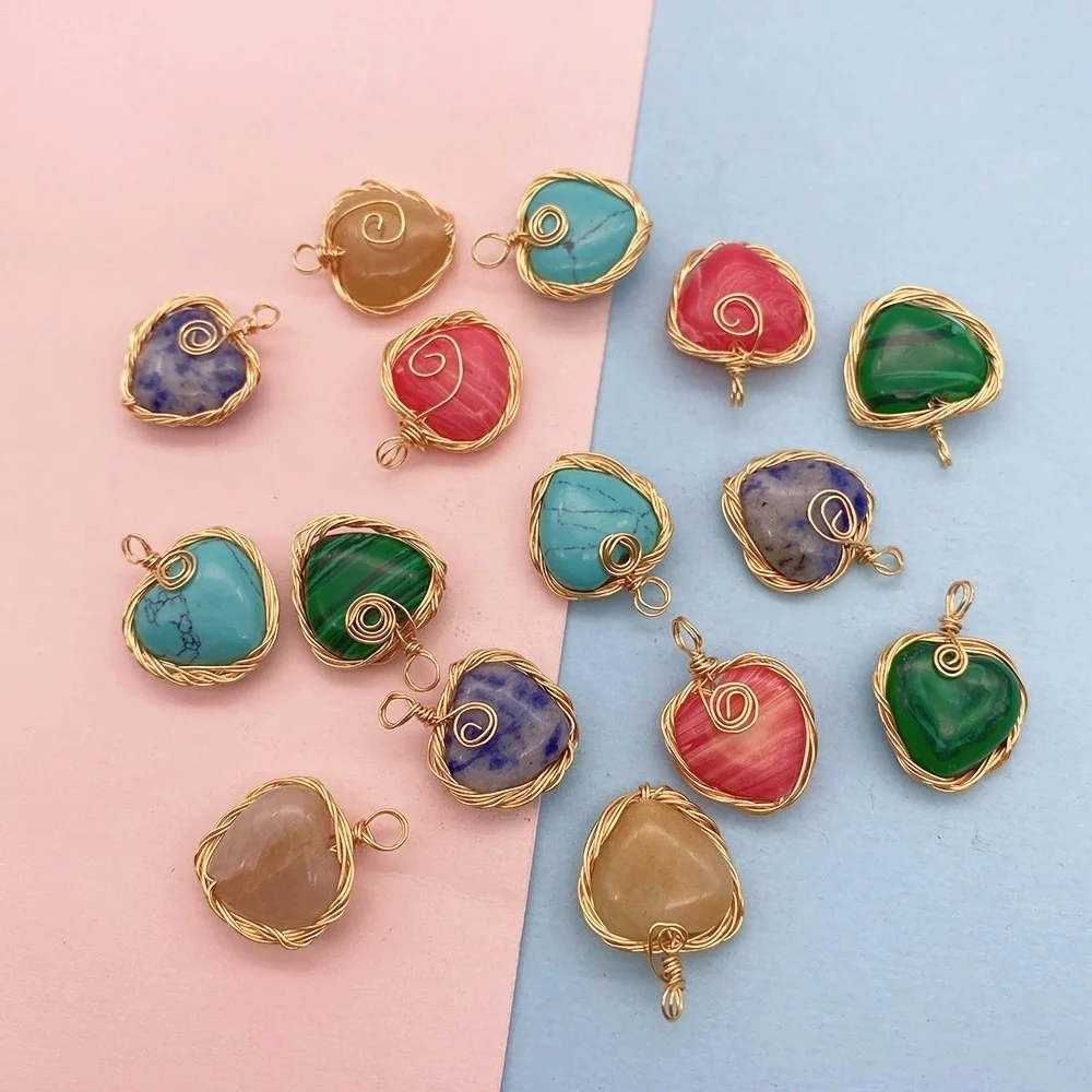 2pcs Natural Stone Pendant Heart Jewellery Craft Charm for Making Jewelry DIY Necklace Earring Accessories Topaz Turquoise Small
2pcs Natural Stone Pendant Heart Jewellery Craft Charm for Making Jewelry DIY Necklace Earring Accessories Topaz Turquoise Small