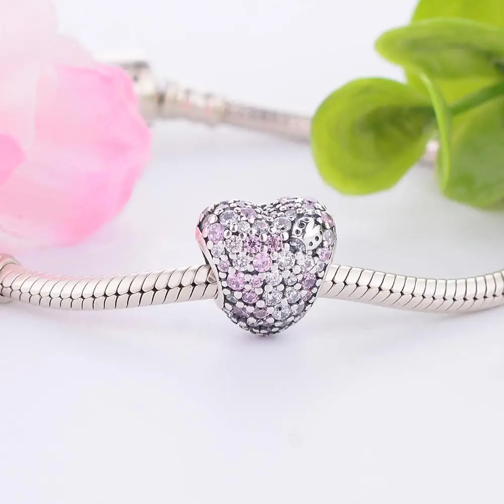 Fit Original Pandora Charm Bracelet DIY Jewelry Making 2019 Summer New 925 Sterling silver Heart Beads Charm With Clear Pink CZ
Fit Original Pandora Charm Bracelet DIY Jewelry Making 2019 Summer New 925 Sterling silver Heart Beads Charm With Clear Pink CZ